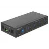 Delock 63309 externý priemyselný USB hub, 4 x USB 3.0 Type-A, ochrana ESD 15 kV, kovové puzdro, montáž na stenu