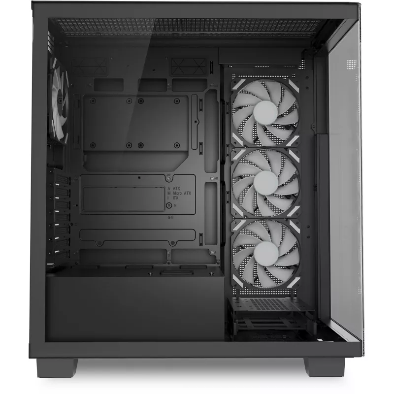 ELITE SHARK CA500, skriňa tower čierna, 2x tvrdené sklo