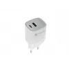 Káblová nabíjačka pre mobilné zariadenia NATEC NUC-2140, 30W, USB-C PD 3.0 + USB-A, Samsung AFC, biela