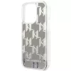 Karl Lagerfeld KLHCP14XLMNMS iPhone 14 Pro Max 6.7 hardcase strieborná / strieborná Liquid Glitter Monogram