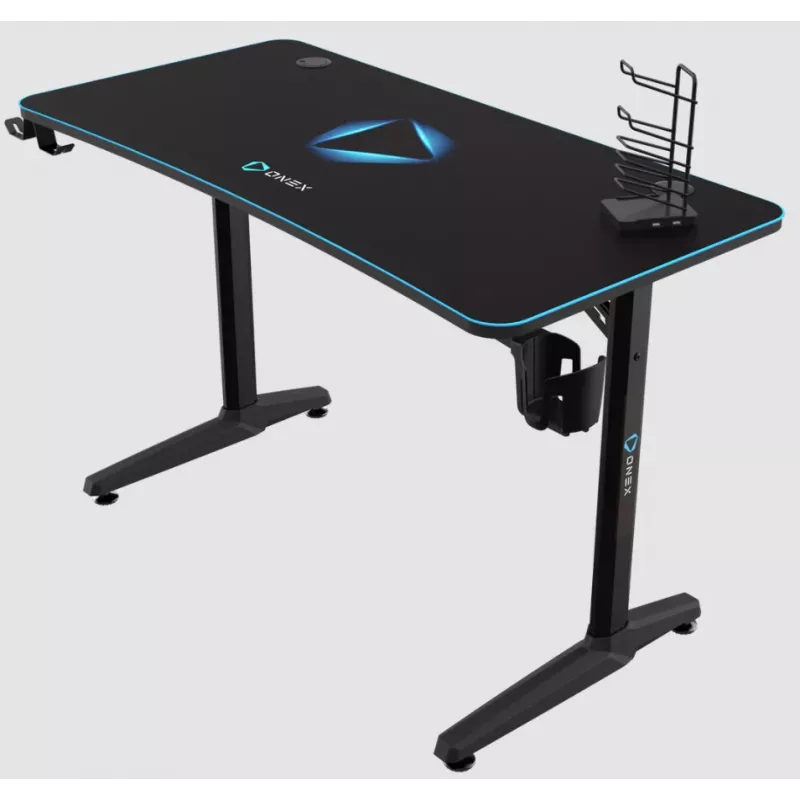 Herný stôl Onex GD1200H — 1200 mm doska s držiakom na nápoje a hákom na headset