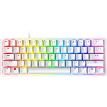 Mechanická herná klávesnica Razer Huntsman Mini 60% biela USB QWERTY US International optické spínače