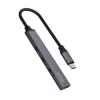 USB 3.0 4-portový hub SAVIO AK-71 s USB-C host, 5000 Mbit/s, 2 roky záruka