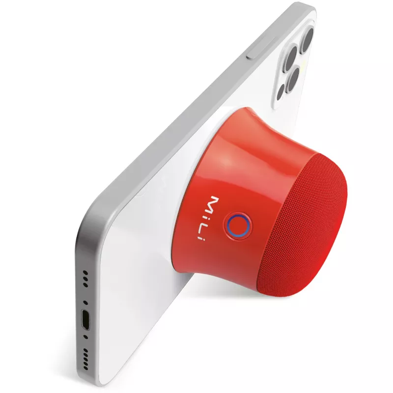 Ultron Mag Soundmate 461893 magnetický reproduktor Bluetooth, 3 W, 420 mAh, USB-C, červený