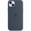 Silikónové puzdro Apple iPhone 14 Plus MagSafe Storm Blue