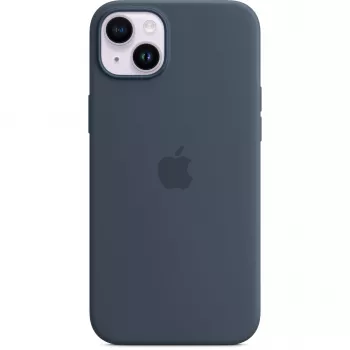 Silikónové puzdro Apple iPhone 14 Plus MagSafe Storm Blue