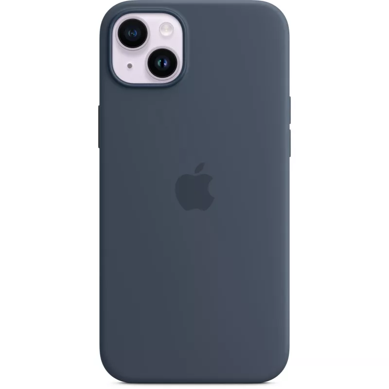 Silikónové puzdro Apple iPhone 14 Plus MagSafe Storm Blue