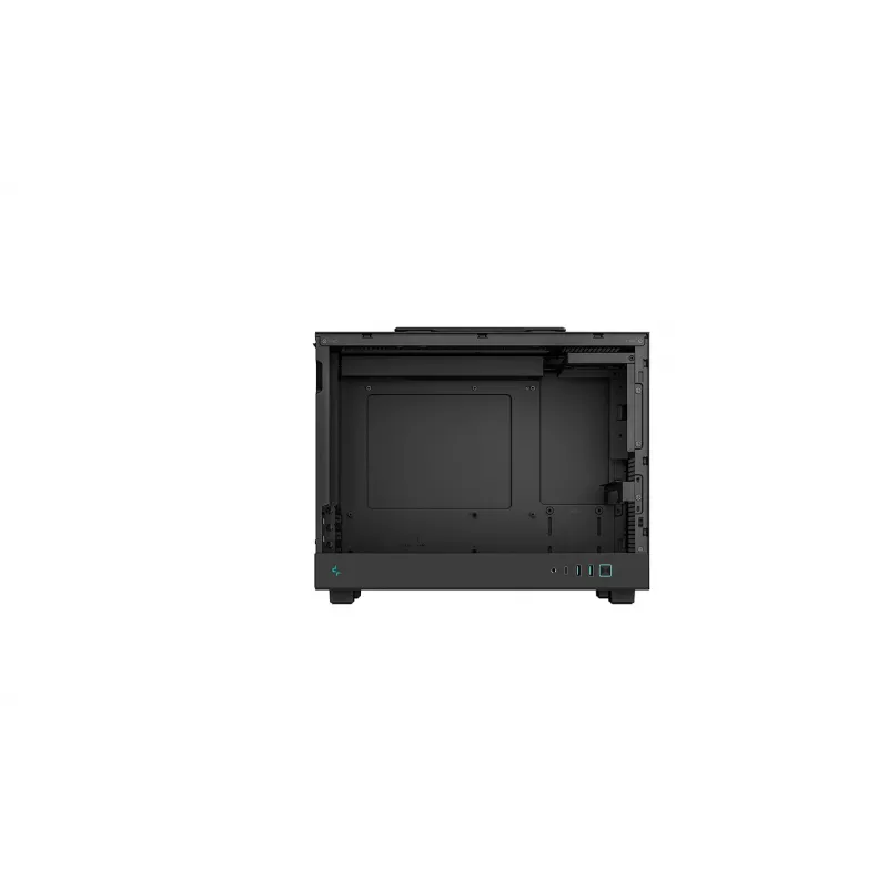 DeepCool CH160 PLUS R-CH160-BKNGM0-G kompaktná počítačová skriňa (SFF), Mini-ITX/Micro-ATX, tvrdené sklo, čierna