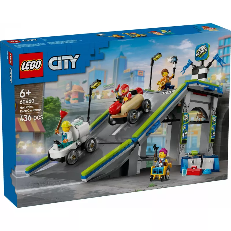 LEGO CITY 60460 No Limits: Nákladný automobil s rampou pre pretekárske auto