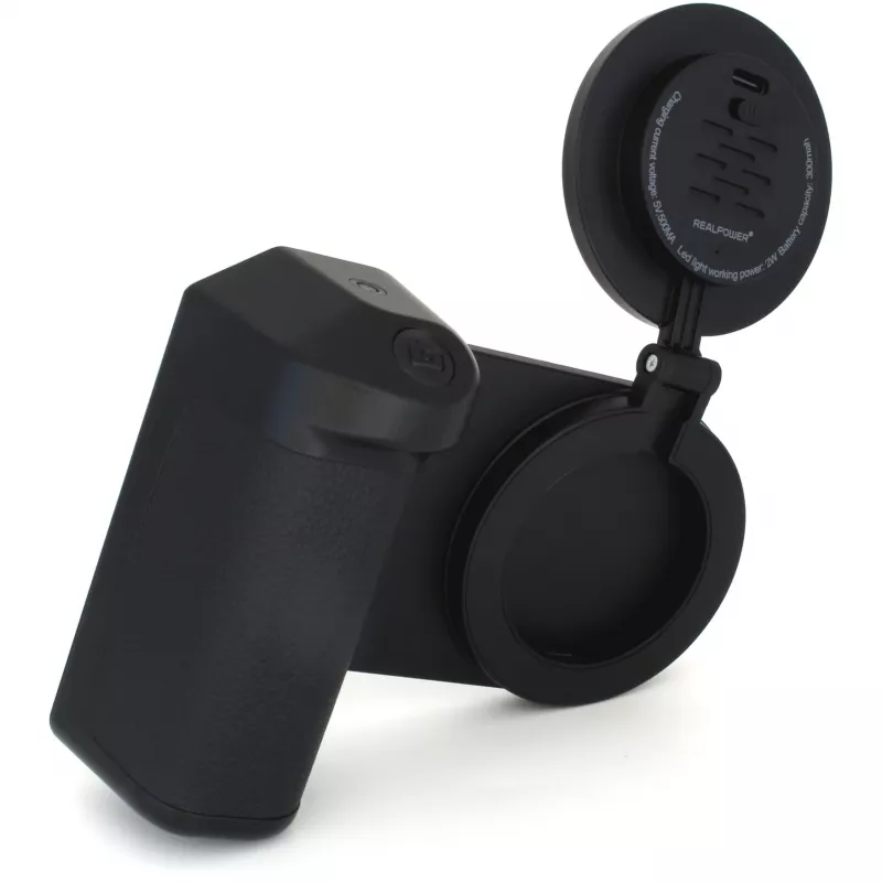 Selfie svetlo RealPower Selfie MagFree LED čierna biela ABS PU