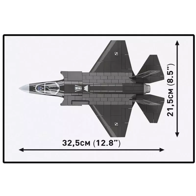 Stavebnica Cobi F-35A Lightning II — 605 dielov, model v mierke
