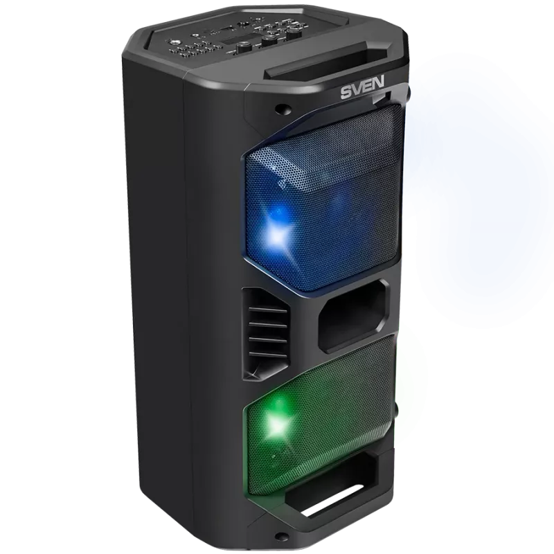 Reproduktor SVEN PS-600, čierny (50W, TWS, Bluetooth, FM, USB, microSD, LED displej, 4000mAh)