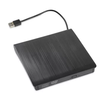DVD-ROM externá optická mechanika IBOX IED02, USB 3.2 Gen 1, DVD-ROM (8x) / CD-ROM (24x), čierna