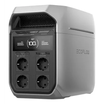 Prenosná powerstation EcoFlow DELTA 3 Plus — LiFePO4 1024 Wh, 1800 W, 4 AC zásuvky, 12,5 kg