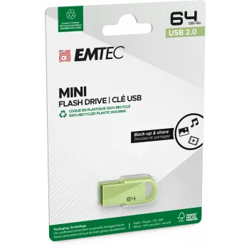 USB flash disk Emtec D250 Mini 64 GB USB Type-A 2.0 čierny