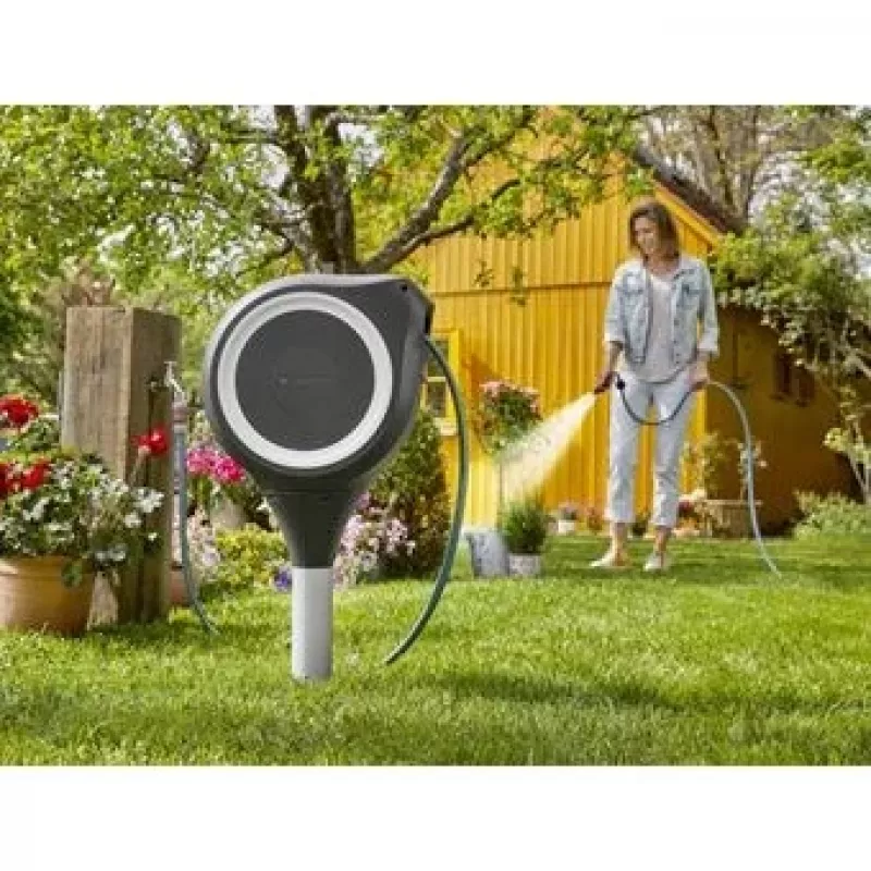 Podstavec na zem s bubnom Gardena RollUp Automatic čierna sivá
