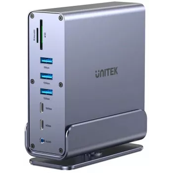 Dokovacia stanica Unitek D1135AGY01 DisplayLink adaptér podpora Triple-4K, 15-in-1, 15W PD výkon