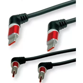 ROLINE USB 2.0 špirálový nabíjací kábel C-C samec/samec 60W 1,5 m - kábel - digitálny/dátový (11.02.8350)