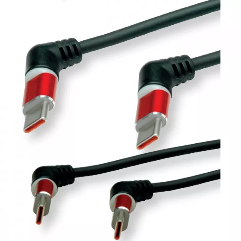 ROLINE USB 2.0 špirálový nabíjací kábel C-C samec/samec 60W 1,5 m - kábel - digitálny/dátový (11.02.8350)