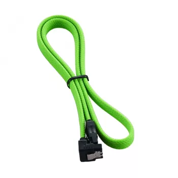 CableMod ModMesh - SATA kábel - Serial ATA 150/300/600 - SATA (W) pravouhlý na SATA (W) - 60 cm - svetlozelená (CM-CAB-RSAT-N60KLG-R)