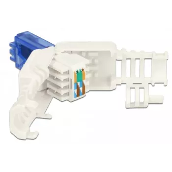Konektor samec RJ-45 DeLOCK 86417 modrý biely