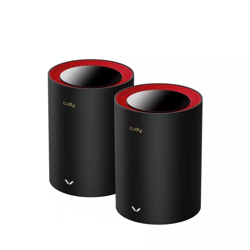 Mesh systém Cudy M3000 2-pack Dual-Band Wi-Fi 6 2402 Mbit/s čierna červená