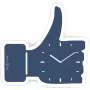 NeXtime hodiny 5185bl Mini Thumbs Up, 20,5x21, nástenné, modré/strieborné