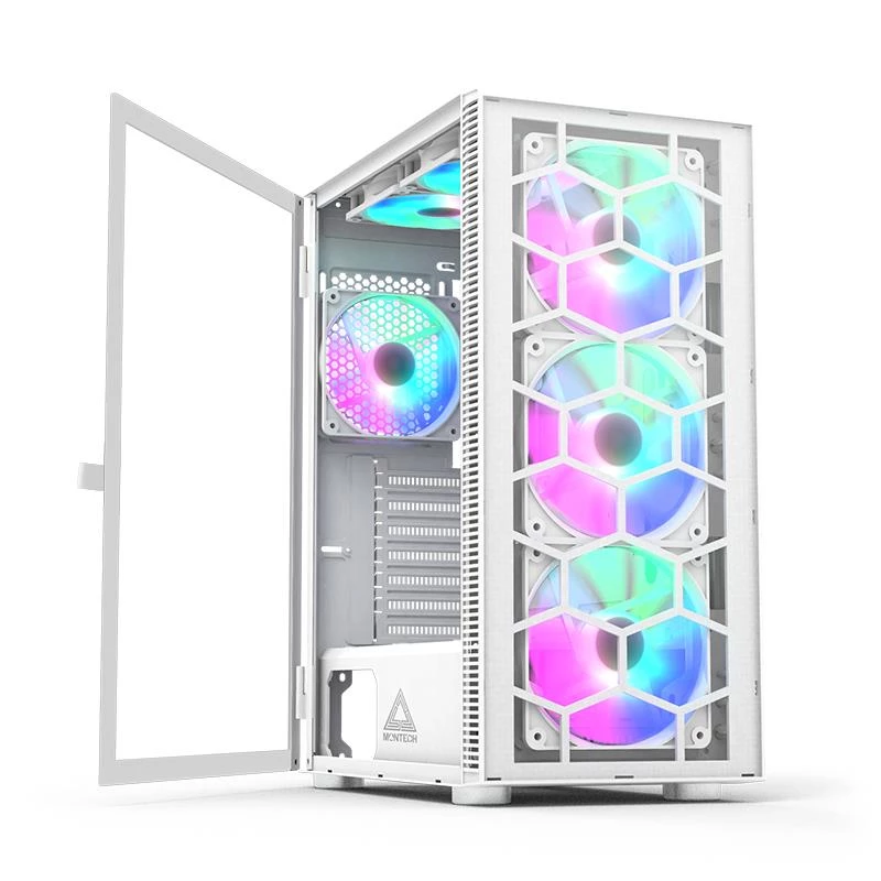 PC skriňa Montech X3 GLASS Midi-Tower biela