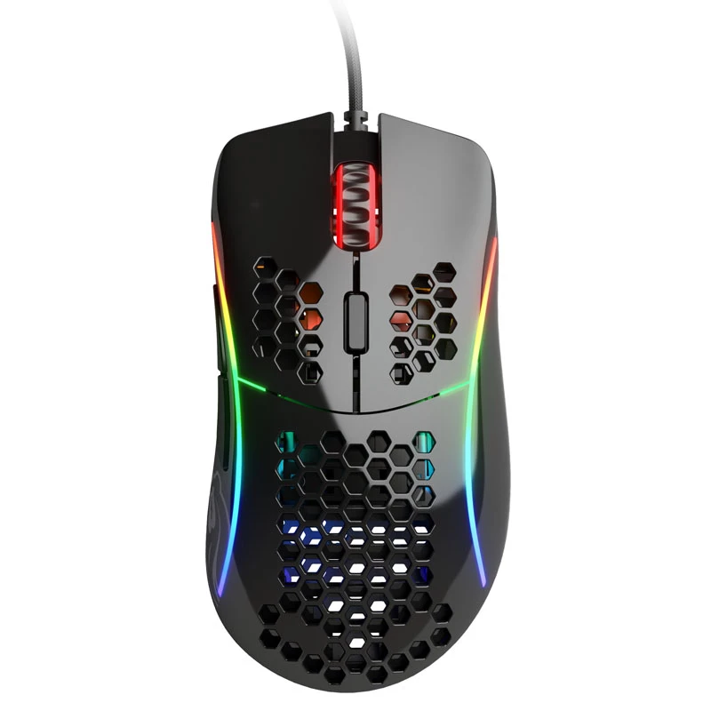 Glorious Gaming Glorious Model D myš Glossy (čierna), pravá ruka, optická, USB Type-A, 12000 DPI, 1 ms, čierna