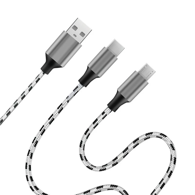 LogiLink CU0202 USB kábel USB 2.0 1,2 m USB A USB C/Micro-USB A sivý