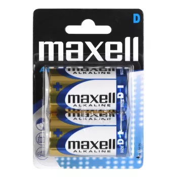 Alkalická jednorazová batéria MAXELL D 1,5V (valcová) – 2 ks, blister
