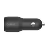 Dual-USB-A autonabíjačka 12W x2 čierna
