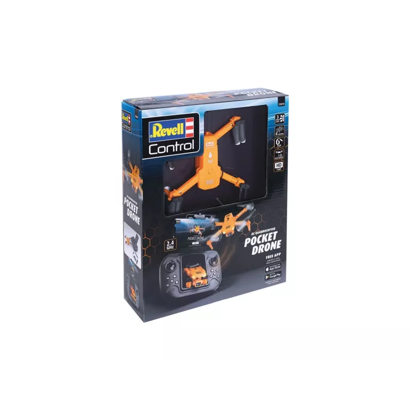 RC kvadrokoptéra REVELL Pocket Drone 23810 — 2,4 GHz, 4-kanálové diaľkové ovládanie