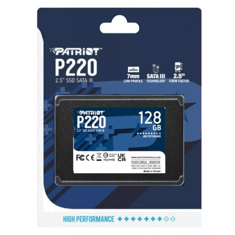 2,5 Patriot P220 128 GB (čierny, SATA III 6 Gb/s, 2,5)