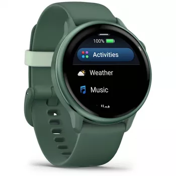 Smartwatch GARMIN vívoactive 6 – športové hodinky, 42 mm hliníkové/polymérové puzdro, AMOLED 1,2 palcov, GPS, 5 ATM, optický HR, SpO2, 8 GB, zelená
