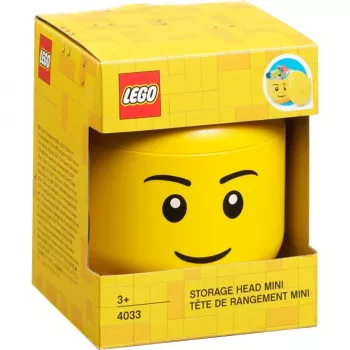 Room Copenhagen LEGO úložná hlava „Boy“ mini – úložná krabica na malé kocky a hračky