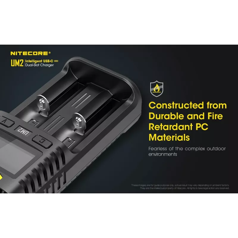 Nitecore UM2 nabíjačka batérií domáce batérie DC lítium-iónové nikel-kadmiové