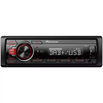Pioneer MVH-130DAB - čierny - červený - 1 DIN - 200 W - 50 W - Android - otočný ovládač