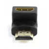 HDMI adaptér GEMBIRD A-HDMI90-FML, HDMI na HDMI, pravouhlý 90° adaptér, čierny