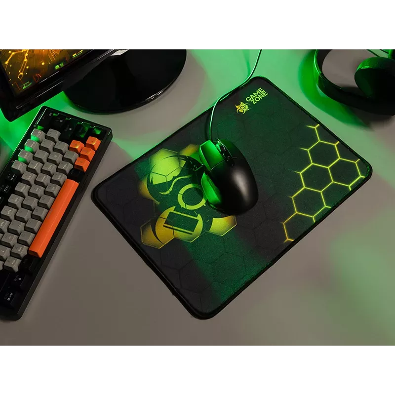 TRACER GameZone Hexy3 herná podložka pod myš, 35 x 28 x 0,4 cm, čierna/žltá