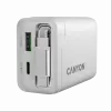 CANYON nabíjačka OnCharge 65RC s integrovaným USB-C káblom 65W, 1x PD, 1x QC, EU zástrčka, biela