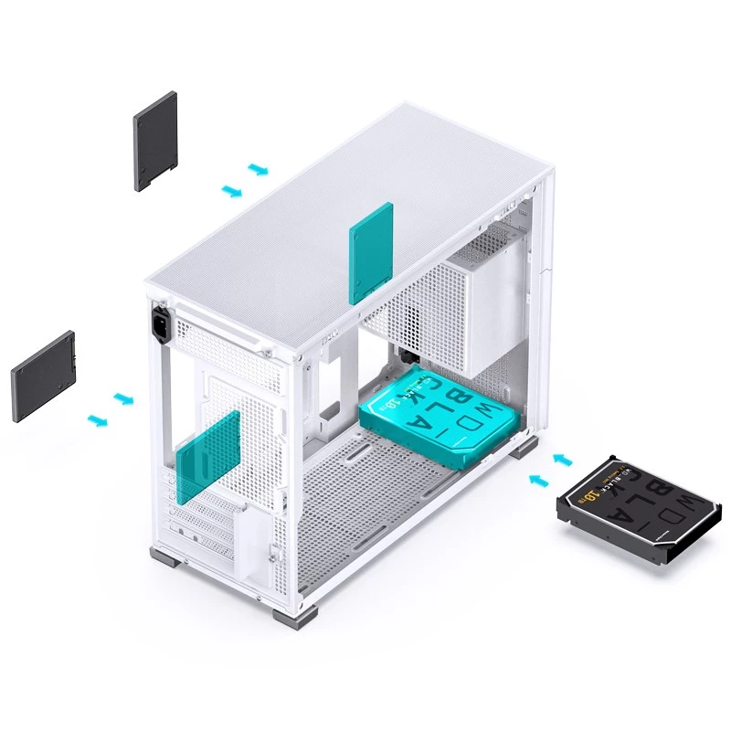 PC skriňa Jonsbo D31 MESH Midi Tower biela