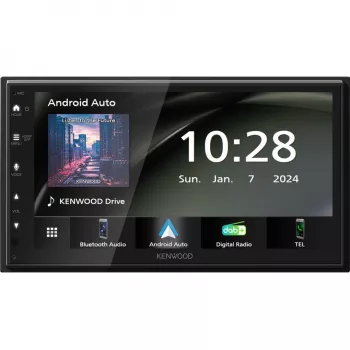 Kenwood Double-DIN moniceiver s Android Auto, Apple CarPlay, DAB+ tuner, konektor pre cúvaciu kameru