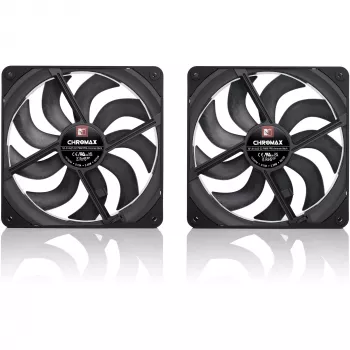 Noctua NF-A14x25 G2 PWM Sx2-PP chromax.čierny 140mm sada dvoch ventilátorov