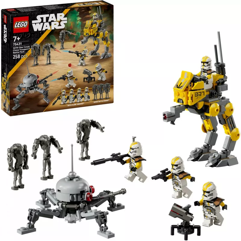 LEGO Star Wars sada 327th Star Corps Clone Troopers Battle 75431 — 258 dielov, 7 minifigúrok, vek 7+