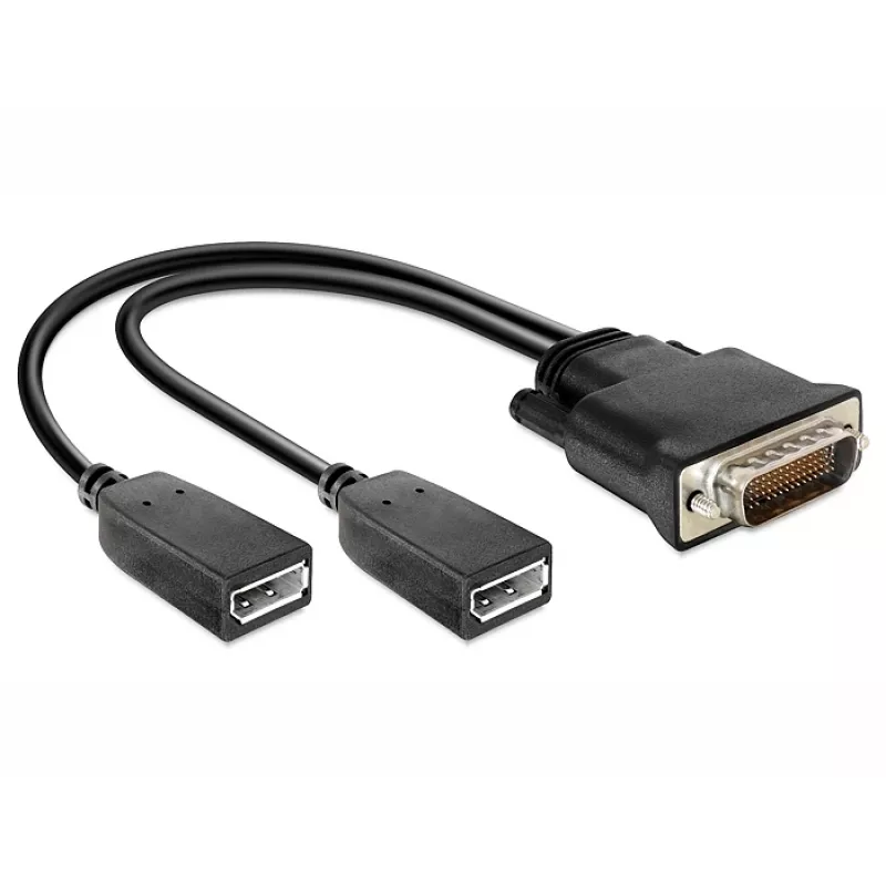 Video káblový adaptér DeLOCK 65354 DMS na 2 x DisplayPort čierny