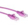ACT ružový 2 metre LSZH U/UTP CAT6 Datacenter Slimline patch kábel, bez zaistenej západky, s RJ45 konektormi
