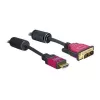 HDMI - DVI kábel DeLOCK 84343 3,0 m konektor samec / konektor samec