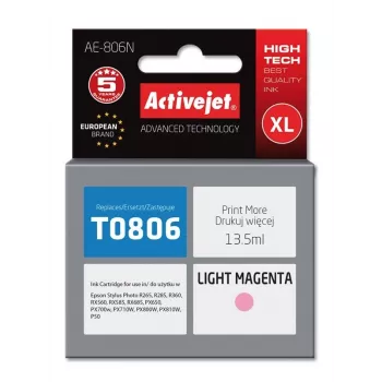 Atramentová kazeta ActiveJet AE-806N kompatibilná pre Epson, Light Magenta, 13,5 ml, na báze farbiva, XL vysoká výdrž