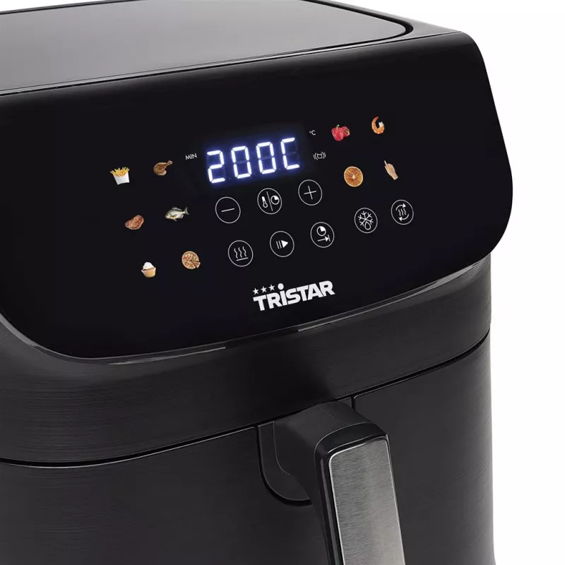 Fritéza s horúcim vzduchom Tristar FR-9073 — Single 9 l, 1800 W, dotykové LED, čierna, min 30 °C